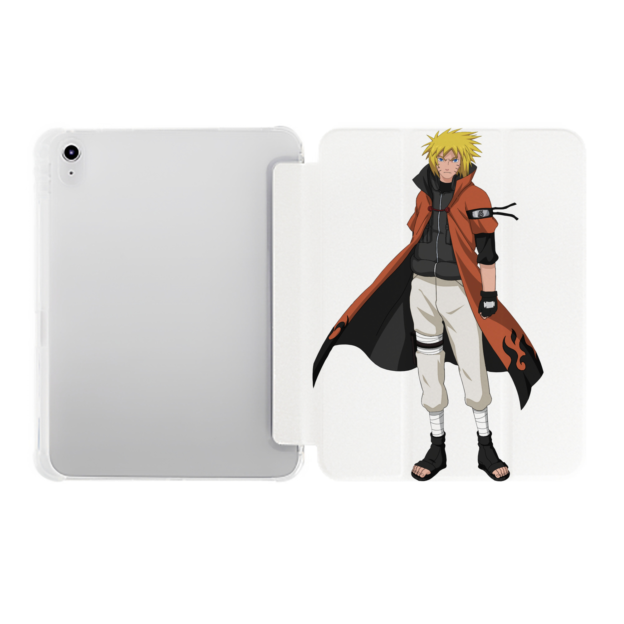 （画像用） NARUTO -ナルト- うずまき ナルト Uzumaki Naruto IPad ケース ペン収納付き 三つ折りスタンド PUレザー×シリコン 対応機種9.5/10.5/10.9インチ